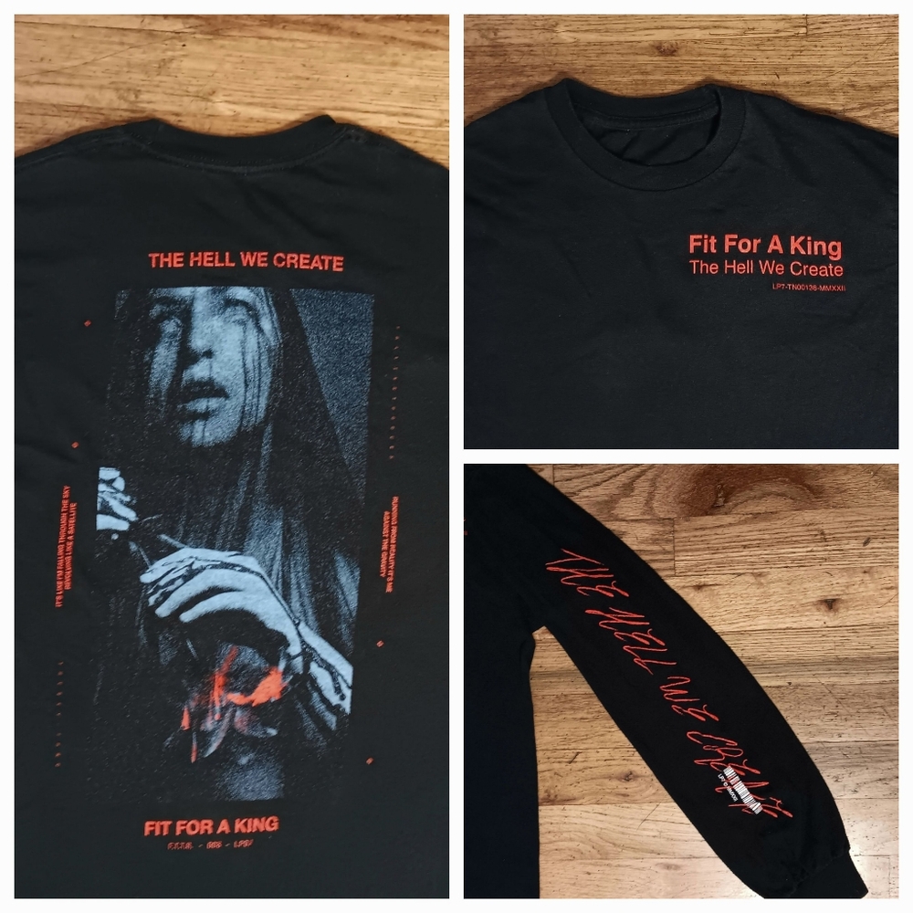 Fit For A King Concert t-shirt long sleeve Hell We Create punk thrash guitar